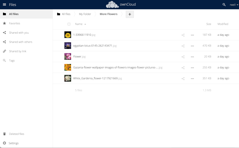Owncloud.browseFiles